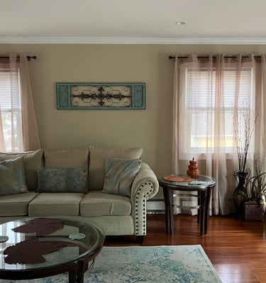 Highly detailed living room custom interior paint