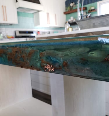 Maple wood dining table base and edge of custom table top. Colorado Springs woodworking.