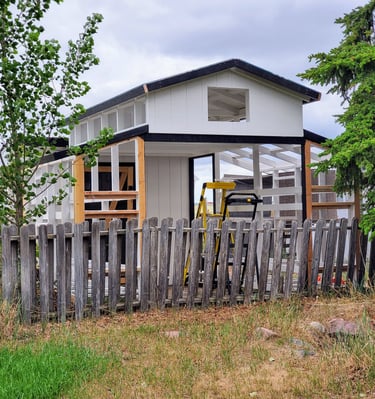 Framing and panel work on custom rabbit barn on a ranch near Colorado Springs in El Paso County.