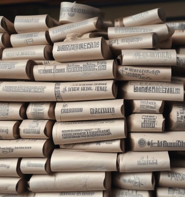 Close-up of eco buds activated carbon filters neatly stacked.