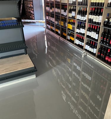 Warehouse epoxy floor system by Tswanacrete Botswana, delivering a strong, dust-free and seamless industrial surface