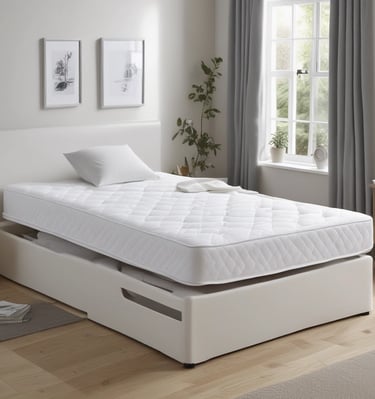 Single Divan Bed with mattress. Affiliate link.