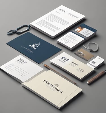 High-quality printed materials displayed elegantly.