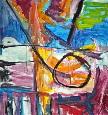 A painting of a person with a hat on