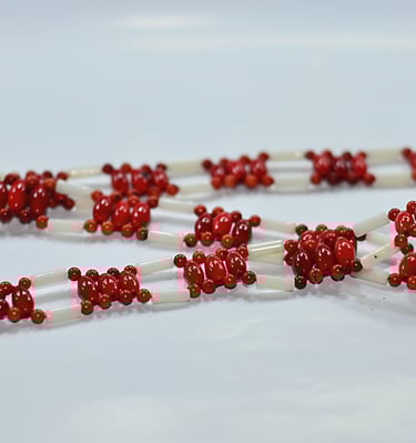 necklaces made from natural stones using handicraft methods