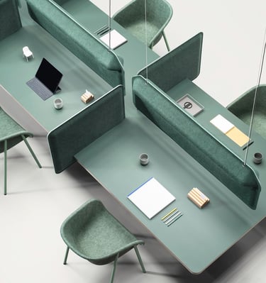 custom made office modular tables and chairs