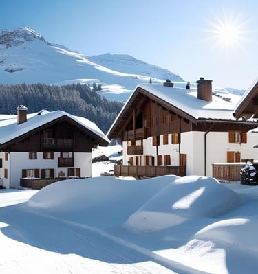 bâtiments locations saisonnière , chalets en montagnes