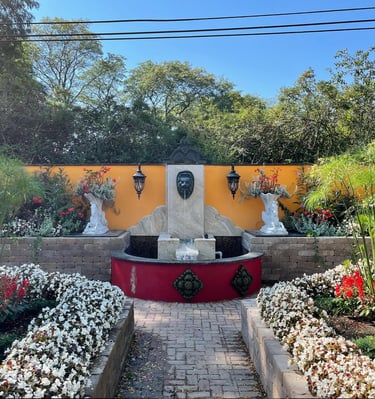 Andy Albright's garden design in a client's back yard
