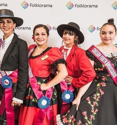 Women in traditional Chilean costume