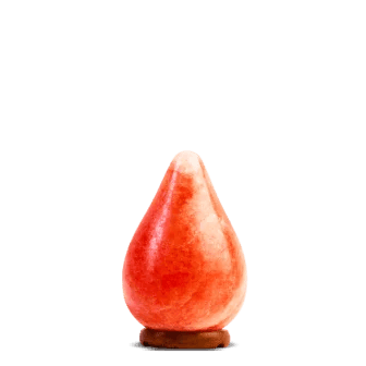 Pink salt lamp teardrop shape