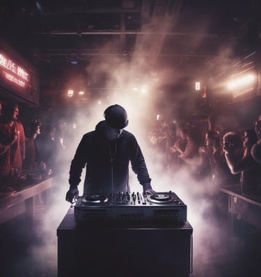 A vibrant collection of vintage vinyl records displayed on a shelf.