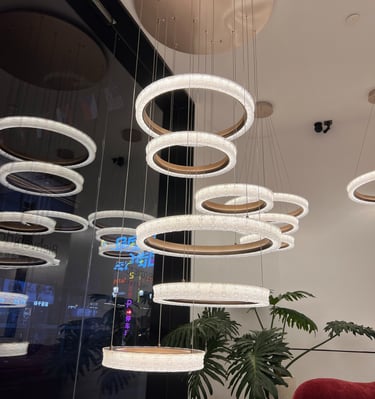 Lustre LED dourado moderno para sala de estar - Fabricante Fanxi Technology