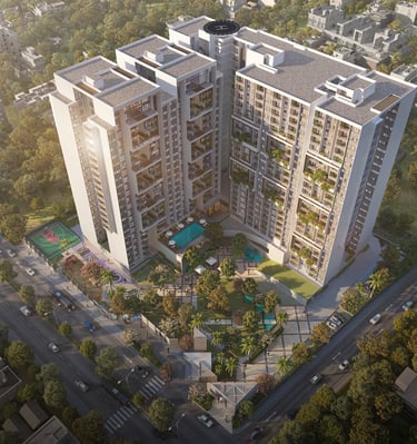 Ivory Terraces Aerial Elevation View