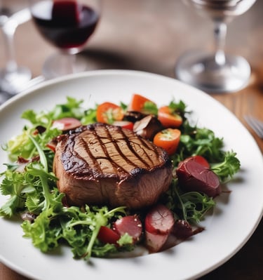 A serene garden area surrounded by lush greenery at the hotel.