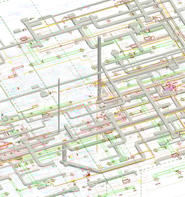 Plans 3D réseaux de ventilation