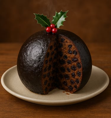 A plum pudding