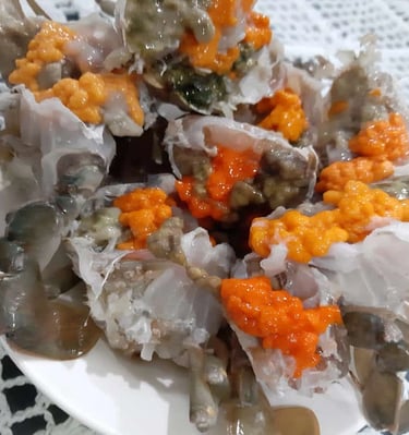 kepiting telur. kepiting full telur