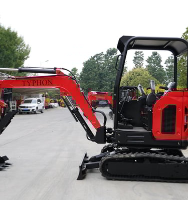 2.5ton mini excavator with retractable tracks