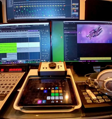 vue de la console du studio rosebirdstudio