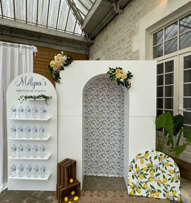 backdrop anniversaire thème dolce vita