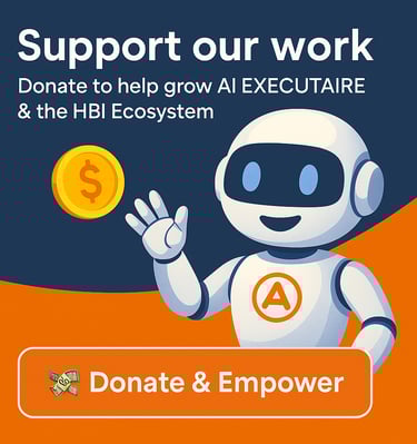 Support illustration for HBI Ecosystem donations showing digital hands uplifting the globe, symbolizing innovation and global