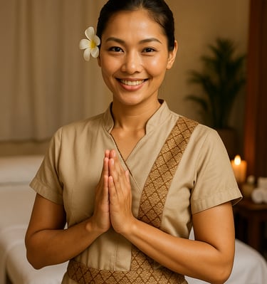 Skilled therapist giving Thai massage in Navi Mumbai