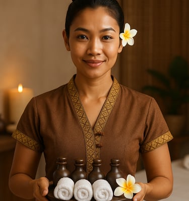 Therapist performing full body massage in Kharghar spa