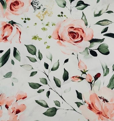 Vibrant and precise digital printing of a floral pattern, a customizable option.
