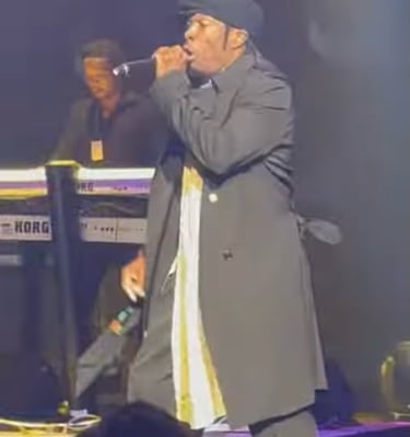 Reggae singer singing