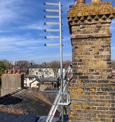 antenna mounted on chimney