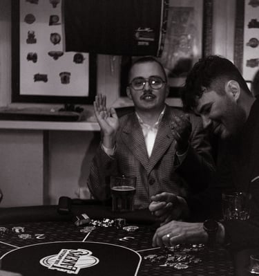 Sportinio pokerio turnyro akimirka