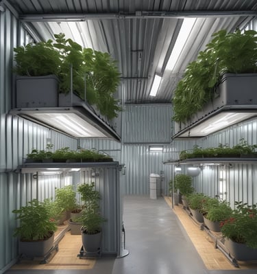 The image depicts young green sprouts growing in two white containers, with a soft, blurred background suggesting an indoor setting. The sprouts are healthy, vibrant, and reaching upward, indicating growth and vitality.