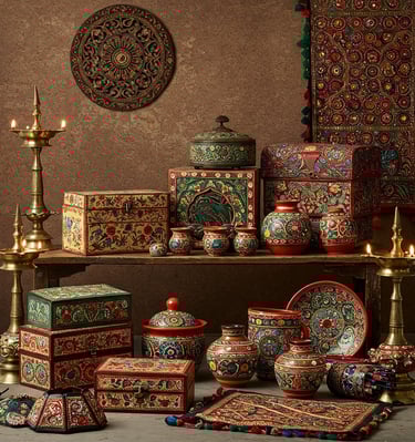 "Indian supplier crafting traditional handicrafts for global export."