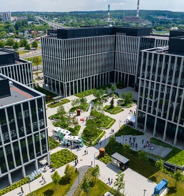 VC Business Garden, NEWSEC, fasado valymo darbai