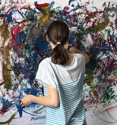 Séance d'art-thérapie de Magali Strassel avec une adolescente
