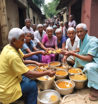 A person is wearing a dark green sweatshirt with the logo 'Rehumanize International' printed on the chest. The background consists of a metal shutter with abstract graffiti patterns in shades of gray and purple. A chain necklace is worn around the neck.