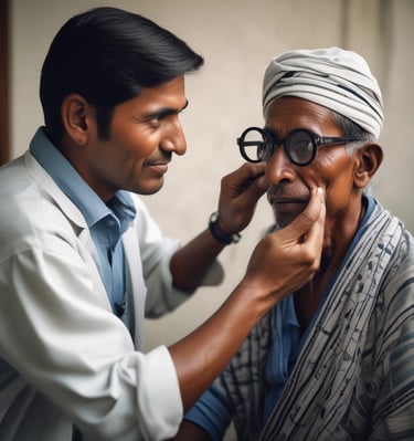 A person dressed as a bell-ringing Salvation Army worker stands next to a young child wearing a pink coat who is placing something into an orange donation bucket. They are situated in a busy indoor area, possibly a shopping mall, with other people visible in the background.