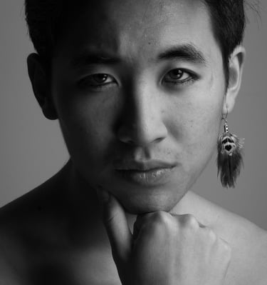 Black and white studio Portrait