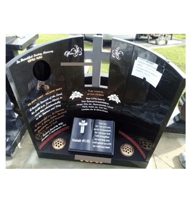 Bible headstone in Auckland NZ 