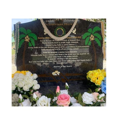 Headstone in Auckland