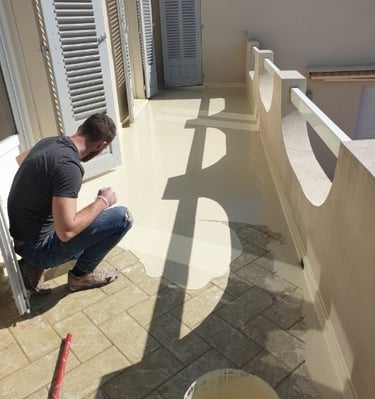 Etanchéité balcon en travaux