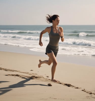 Ai generated portrait of a model laying with hand on head