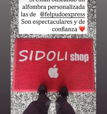 Felpudo personalizado con logo felpudo express 2