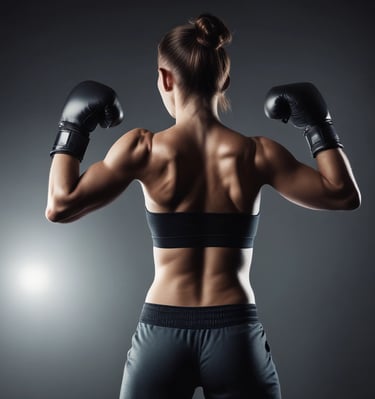 A joyful mother playing with her children in a park.