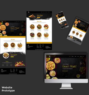 UI/UX prototype showing user flow between login, dashboard, and profile pages
