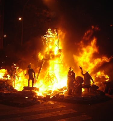Cremá, quemar una falla.