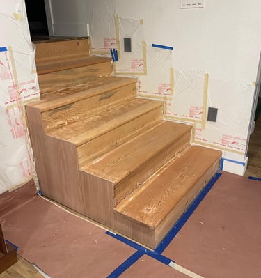 Staircase renovation by Portugal Woodworks in Park City, Heber, Sandy, Lehi, Spanish Fork.