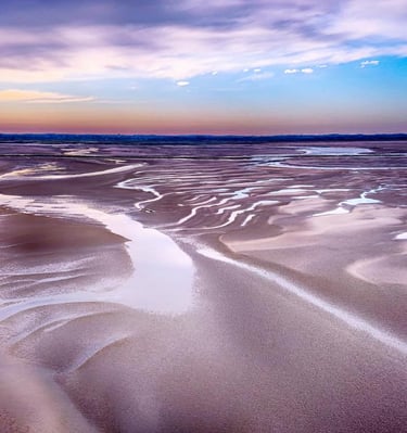 Quand la mer dessine le sable 