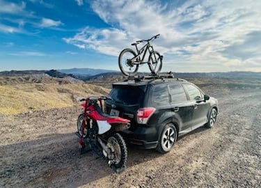 Traversing desert, Western, USA