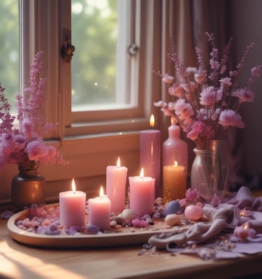 A vibrant flower arrangement representing inner peace and beauty.